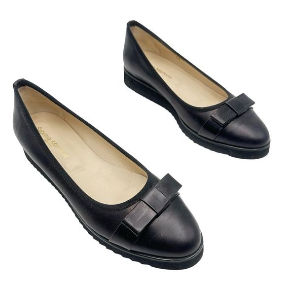 NEW - Sabrina Martone - women’s black leather flats- made in Italy - size 9 - Picture 1 of 9